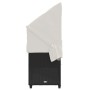 Liege mit Verdeck und schwarzen synthetischen Rattankissen von , Liegen - Ref: Foro24-368353, Preis: 228,30 €, Rabatt: %