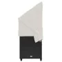 Liege mit Verdeck und schwarzen synthetischen Rattankissen von , Liegen - Ref: Foro24-368353, Preis: 256,71 €, Rabatt: %
