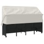 Lounger with hood and black synthetic rattan cushions by , Loungers - Ref: Foro24-368353, Price: 228,30 €, Discount: %