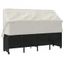 Lounger with hood and black synthetic rattan cushions by , Loungers - Ref: Foro24-368353, Price: 256,71 €, Discount: %