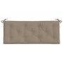 Cojín de banco de jardín tela Oxford gris taupé 120x50x7 cm de , Cojines para sillas y sofás - Ref: Foro24-361591, Precio: 34...