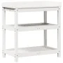 Mesa plantación con estantes madera pino blanco 82,5x45x86,5 cm de , Soportes para macetas - Ref: Foro24-832433, Precio: 82,0...