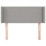 Cabecero de tela gris claro 93x16x78/88 cm