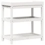 Mesa plantación con estantes madera pino blanco 82,5x45x86,5 cm de , Soportes para macetas - Ref: Foro24-832433, Precio: 82,0...