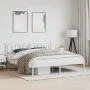 Estructura de cama de metal con cabecero blanco 180x200 cm de , Camas y somieres - Ref: Foro24-374294, Precio: 118,85 €, Desc...