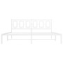 Estructura de cama de metal con cabecero blanco 180x200 cm de , Camas y somieres - Ref: Foro24-374294, Precio: 120,46 €, Desc...