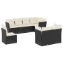 8-piece garden sofa set and black synthetic rattan cushions by , Garden sets - Ref: Foro24-3249765, Price: 506,97 €, Discount: %