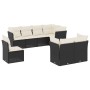 8-teiliges Gartensofa-Set und schwarze synthetische Rattankissen von , Gartensets - Ref: Foro24-3249765, Preis: 520,49 €, Rab...
