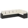7-piece garden dining set and black synthetic rattan cushions by , Modular outdoor sofas - Ref: Foro24-3251383, Price: 423,22...