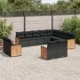 Garden sofa set 12 pieces with black synthetic rattan cushions by , Garden sets - Ref: Foro24-3260592, Price: 852,31 €, Disco...