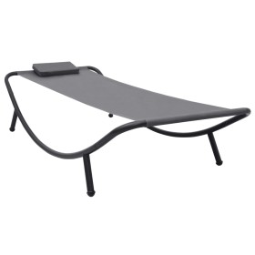 Gray steel lounger 200x90 cm by vidaXL, Outdoor beds - Ref: Foro24-48082, Price: 83,44 €, Discount: %
