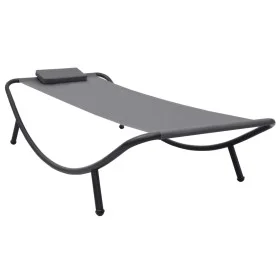 Gray steel lounger 200x90 cm by vidaXL, Outdoor beds - Ref: Foro24-48082, Price: 82,28 €, Discount: %