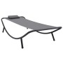 Tumbona de acero gris 200x90 cm de vidaXL, Camas para exteriores - Ref: Foro24-48082, Precio: 83,37 €