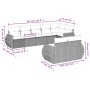 8-teiliges Gartensofa-Set und schwarze synthetische Rattankissen von , Gartensets - Ref: Foro24-3253953, Preis: 558,14 €, Rab...