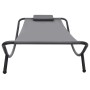 Tumbona de acero gris 200x90 cm de vidaXL, Camas para exteriores - Ref: Foro24-48082, Precio: 83,37 €