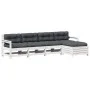 5-piece garden furniture set with solid white pine wood cushions by , Garden sets - Ref: Foro24-3250857, Price: 437,57 €, Dis...