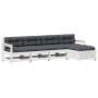 5-teiliges Gartenmöbel-Set mit Kissen aus massivem Weißkiefernholz von , Gartensets - Ref: Foro24-3250857, Preis: 442,61 €, R...