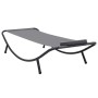 Tumbona de acero gris 200x90 cm de vidaXL, Camas para exteriores - Ref: Foro24-48082, Precio: 83,37 €