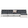 5-teiliges Gartenmöbel-Set mit Kissen aus massivem Weißkiefernholz von , Gartensets - Ref: Foro24-3250857, Preis: 442,61 €, R...