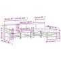 5-teiliges Gartenmöbel-Set mit Kissen aus massivem Weißkiefernholz von , Gartensets - Ref: Foro24-3250857, Preis: 442,61 €, R...