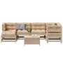 Juego de muebles de jardín 7 pzas y cojines madera maciza pino de , Conjuntos de jardín - Ref: Foro24-3250912, Precio: 730,56...