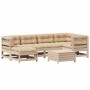 Gartenmöbel-Set 7-teilig und Kissen aus massivem Kiefernholz von , Gartensets - Ref: Foro24-3250912, Preis: 751,89 €, Rabatt: %