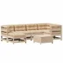 Juego de muebles de jardín 7 pzas y cojines madera maciza pino de , Conjuntos de jardín - Ref: Foro24-3250912, Precio: 730,56...