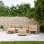 Juego de muebles de jardín 7 pzas y cojines madera maciza pino de , Conjuntos de jardín - Ref: Foro24-3250912, Precio: 730,56...
