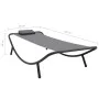 Gray steel lounger 200x90 cm by vidaXL, Outdoor beds - Ref: Foro24-48082, Price: 82,28 €, Discount: %