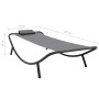 Tumbona de acero gris 200x90 cm de vidaXL, Camas para exteriores - Ref: Foro24-48082, Precio: 83,37 €