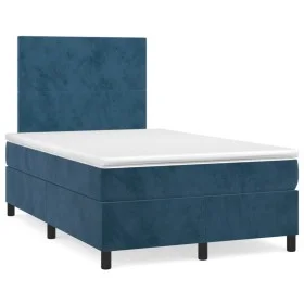 Boxspringbett mit dunkelblauer Samtmatratze 120x190 cm von , Betten und Lattenroste - Ref: Foro24-3269987, Preis: 431,63 €, R...