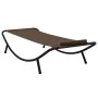 Tumbona de acero marrón 200x90 cm de vidaXL, Camas para exteriores - Ref: Foro24-48081, Precio: 80,03 €, Descuento: %