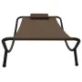 Tumbona de acero marrón 200x90 cm de vidaXL, Camas para exteriores - Ref: Foro24-48081, Precio: 80,03 €, Descuento: %