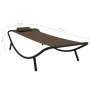 Tumbona de acero marrón 200x90 cm de vidaXL, Camas para exteriores - Ref: Foro24-48081, Precio: 80,03 €, Descuento: %