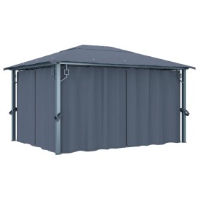 Pavillon mit anthrazitgrauem Aluminiumvorhang 400x300 cm von vidaXL, Zelte und Pavillons - Ref: Foro24-48045, Preis: 498,82 €...