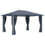 Cenador con cortina gris antracita aluminio 400x300 cm de vidaXL, Carpas y cenadores - Ref: Foro24-48045, Precio: 529,80 €, D...