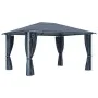 Cenador con cortina gris antracita aluminio 400x300 cm de vidaXL, Carpas y cenadores - Ref: Foro24-48045, Precio: 506,18 €, D...