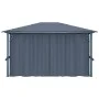 Cenador con cortina gris antracita aluminio 400x300 cm de vidaXL, Carpas y cenadores - Ref: Foro24-48045, Precio: 506,18 €, D...