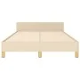 Bed frame with cream fabric headboard 120x190 cm by , Beds and slatted bases - Ref: Foro24-3270504, Price: 182,77 €, Discount: %