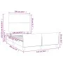 Bed frame with cream fabric headboard 120x190 cm by , Beds and slatted bases - Ref: Foro24-3270504, Price: 182,77 €, Discount: %
