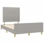 Estructura de cama con cabecero tela gris claro 120x190 cm de , Camas y somieres - Ref: Foro24-3270527, Precio: 167,50 €, Des...