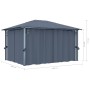 Gazebo with anthracite gray aluminum curtain 400x300 cm by vidaXL, Tents and gazebos - Ref: Foro24-48045, Price: 518,03 €, Di...