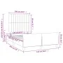 Bettgestell mit Kopfteil aus hellgrauem Stoff 120x190 cm von , Betten und Lattenroste - Ref: Foro24-3270527, Preis: 167,50 €,...