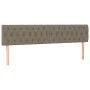 Bed frame with headboard taupe gray fabric 120x190 cm by , Beds and slatted bases - Ref: Foro24-3270538, Price: 171,00 €, Dis...