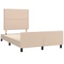 Cappuccino synthetic leather bed frame and headboard 120x190 cm by , Beds and slatted bases - Ref: Foro24-3270559, Price: 167...
