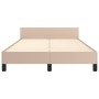 Cappuccino synthetic leather bed frame and headboard 120x190 cm by , Beds and slatted bases - Ref: Foro24-3270559, Price: 167...