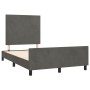 Dark gray velvet bed frame with headboard 120x190 cm by , Beds and slatted bases - Ref: Foro24-3270567, Price: 153,96 €, Disc...