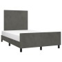 Dark gray velvet bed frame with headboard 120x190 cm by , Beds and slatted bases - Ref: Foro24-3270567, Price: 153,96 €, Disc...