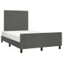 Estructura cama con cabecero terciopelo gris oscuro 120x190 cm de , Camas y somieres - Ref: Foro24-3270567, Precio: 151,64 €,...