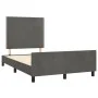 Dunkelgrauer Samtbettrahmen mit Kopfteil 120x190 cm von , Betten und Lattenroste - Ref: Foro24-3270573, Preis: 151,87 €, Raba...
